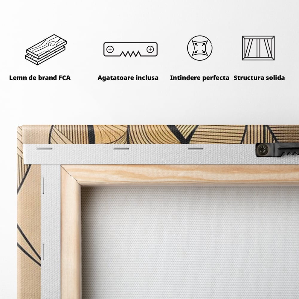 Leinwand Premium Canvas Wandkunst, LuxCanva® M1321, Natürliche Umrisse, Formen, Linien, Geometrisch, Elefant, Abstrakte Kunst, Kubismus, Modern, Umriss, Umriss, Zeichnung, Kreativ, Büro, Wohnen, Kinderzimmer