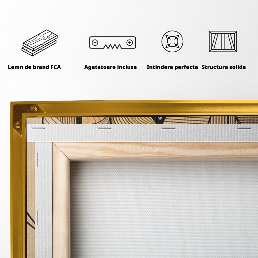 Leinwand Premium Canvas Wandkunst, LuxCanva® M1321, Natürliche Umrisse, Formen, Linien, Geometrisch, Elefant, Abstrakte Kunst, Kubismus, Modern, Umriss, Umriss, Zeichnung, Kreativ, Büro, Wohnen, Kinderzimmer