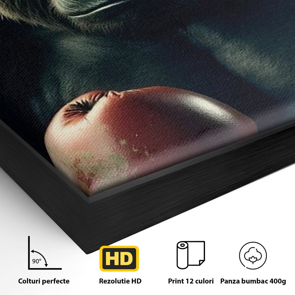 Tablou Canvas Premium, LuxCanva® M1328, Bestia cu Manusi, Boxer, Luptator, Campion, Puternic, Gorila, Primata, Animal, Knockout, Pumn, Manusi, Sport, Birou, Living, Camera Copil
