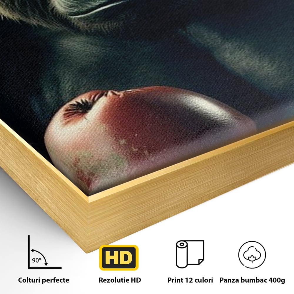 Tablou Canvas Premium, LuxCanva® M1328, Bestia cu Manusi, Boxer, Luptator, Campion, Puternic, Gorila, Primata, Animal, Knockout, Pumn, Manusi, Sport, Birou, Living, Camera Copil