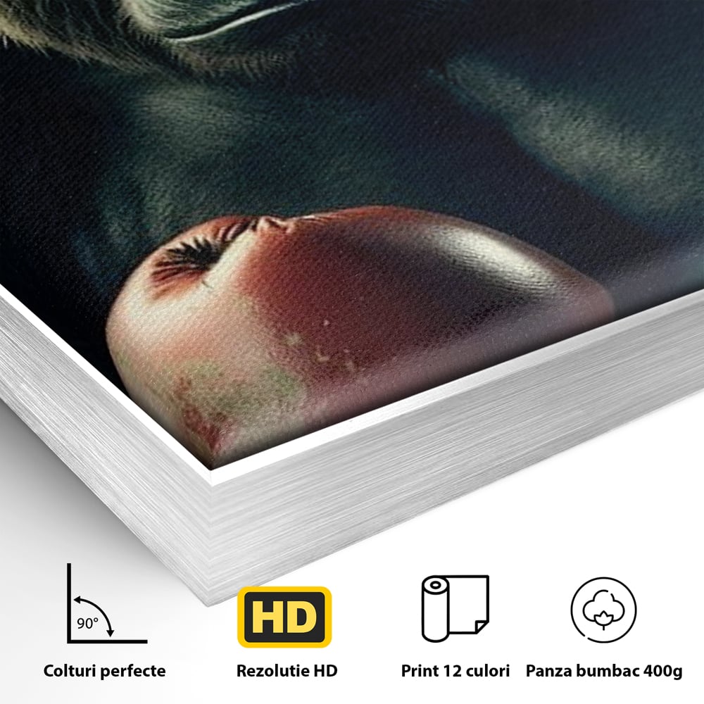 Tablou Canvas Premium, LuxCanva® M1328, Bestia cu Manusi, Boxer, Luptator, Campion, Puternic, Gorila, Primata, Animal, Knockout, Pumn, Manusi, Sport, Birou, Living, Camera Copil