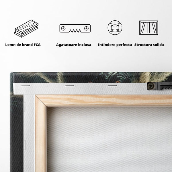 Tablou Canvas Premium, LuxCanva® M1328, Bestia cu Manusi, Boxer, Luptator, Campion, Puternic, Gorila, Primata, Animal, Knockout, Pumn, Manusi, Sport, Birou, Living, Camera Copil