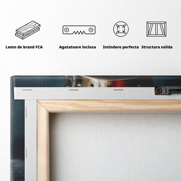 Tablou Canvas Premium, LuxCanva® M1330, Monarhul Junglei, Gorila, Rege, Coroana, Putere, Animal, Conducator, Fioros, Patrat, Auriu, Birou, Living, Camera Copil