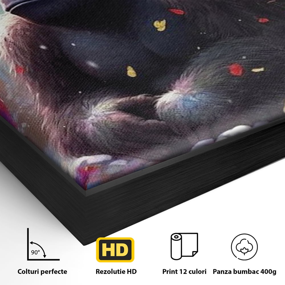 Leinwandbilder Premium, LuxCanva® M1331, Träumender Gorilla, Natur, Wald, Blumen, Winter, Schnee, Frieden, Träumen, Harmonie, Entspannung, Gorilla, Tiere, Büro, Wohnen, Wohnzimmer, Kinderzimmer