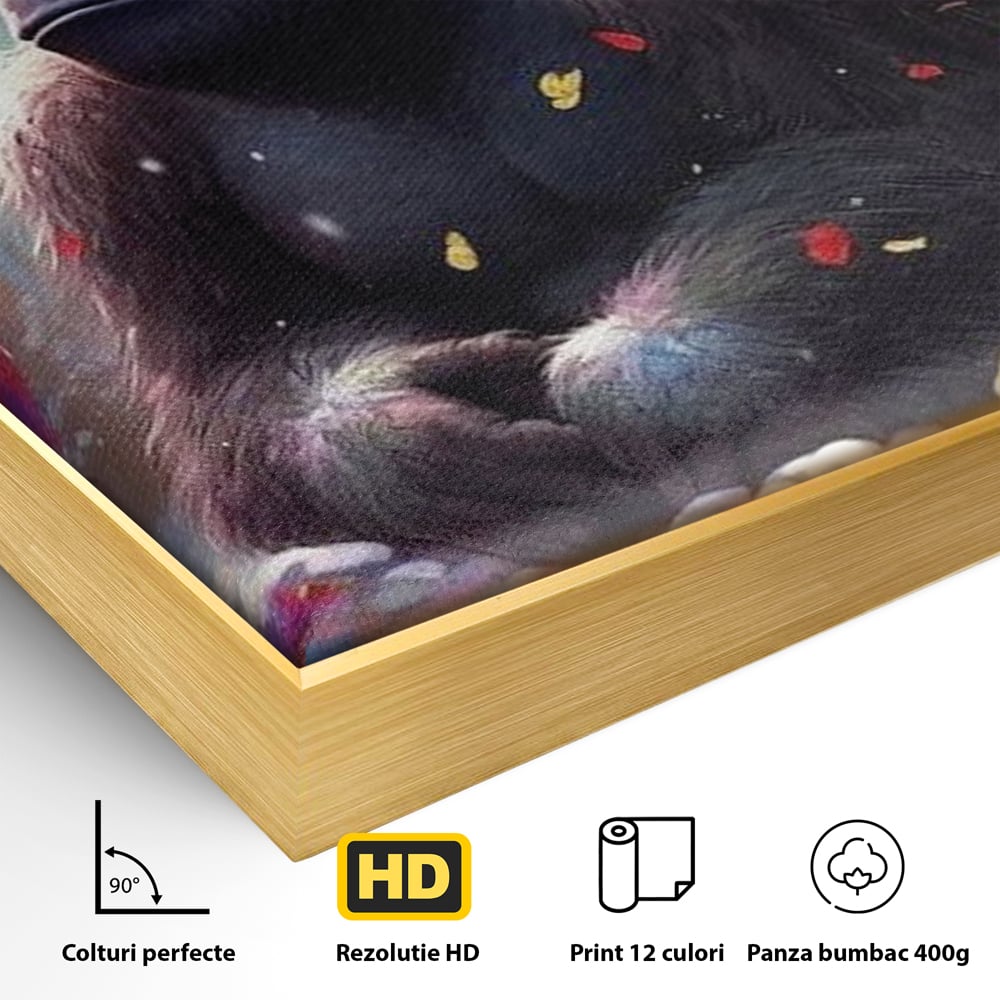 Leinwandbilder Premium, LuxCanva® M1331, Träumender Gorilla, Natur, Wald, Blumen, Winter, Schnee, Frieden, Träumen, Harmonie, Entspannung, Gorilla, Tiere, Büro, Wohnen, Wohnzimmer, Kinderzimmer
