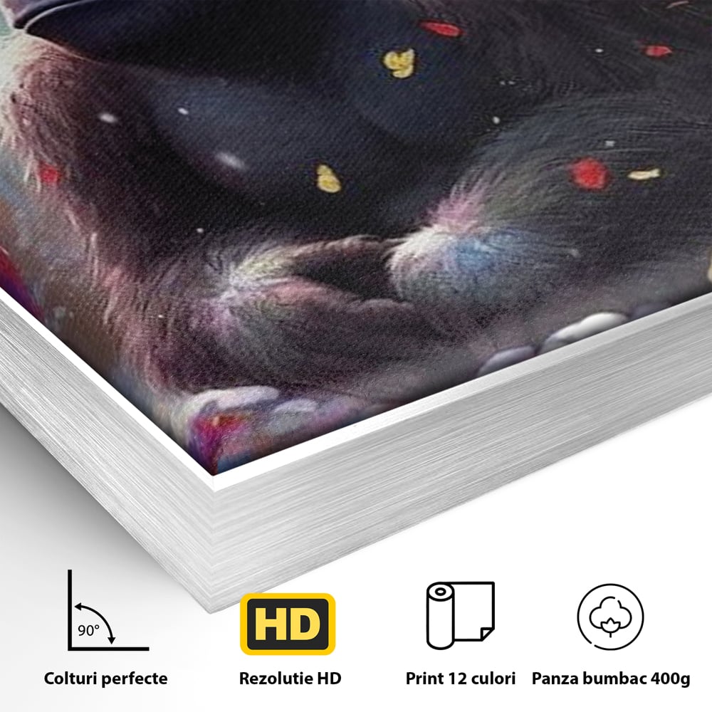 Leinwandbilder Premium, LuxCanva® M1331, Träumender Gorilla, Natur, Wald, Blumen, Winter, Schnee, Frieden, Träumen, Harmonie, Entspannung, Gorilla, Tiere, Büro, Wohnen, Wohnzimmer, Kinderzimmer
