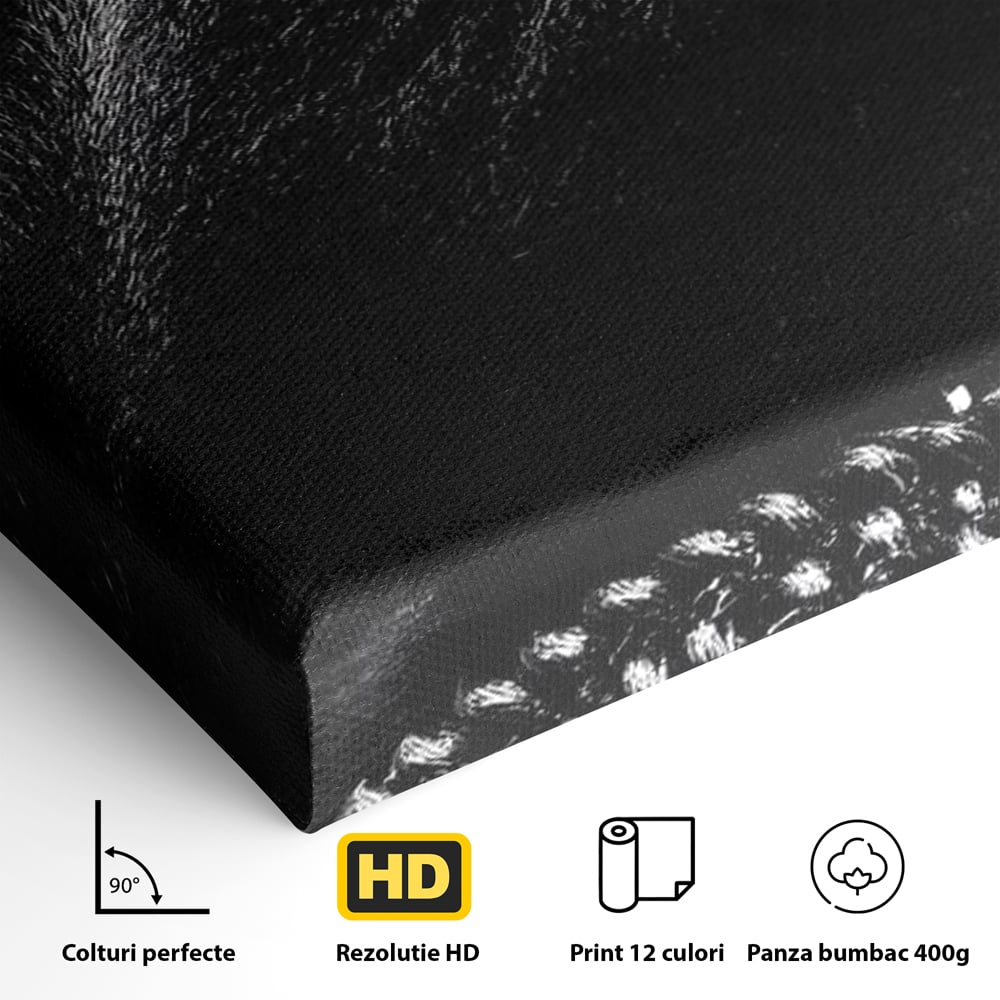 Tablou Canvas Premium, LuxCanva® M1334, Glasul Salbaticiei, Strigat, Colti, Furie, Gorila, Expresie, Teroare, Bestie, Lanturi, Instinct, Animal, Birou, Living, Camera Copil