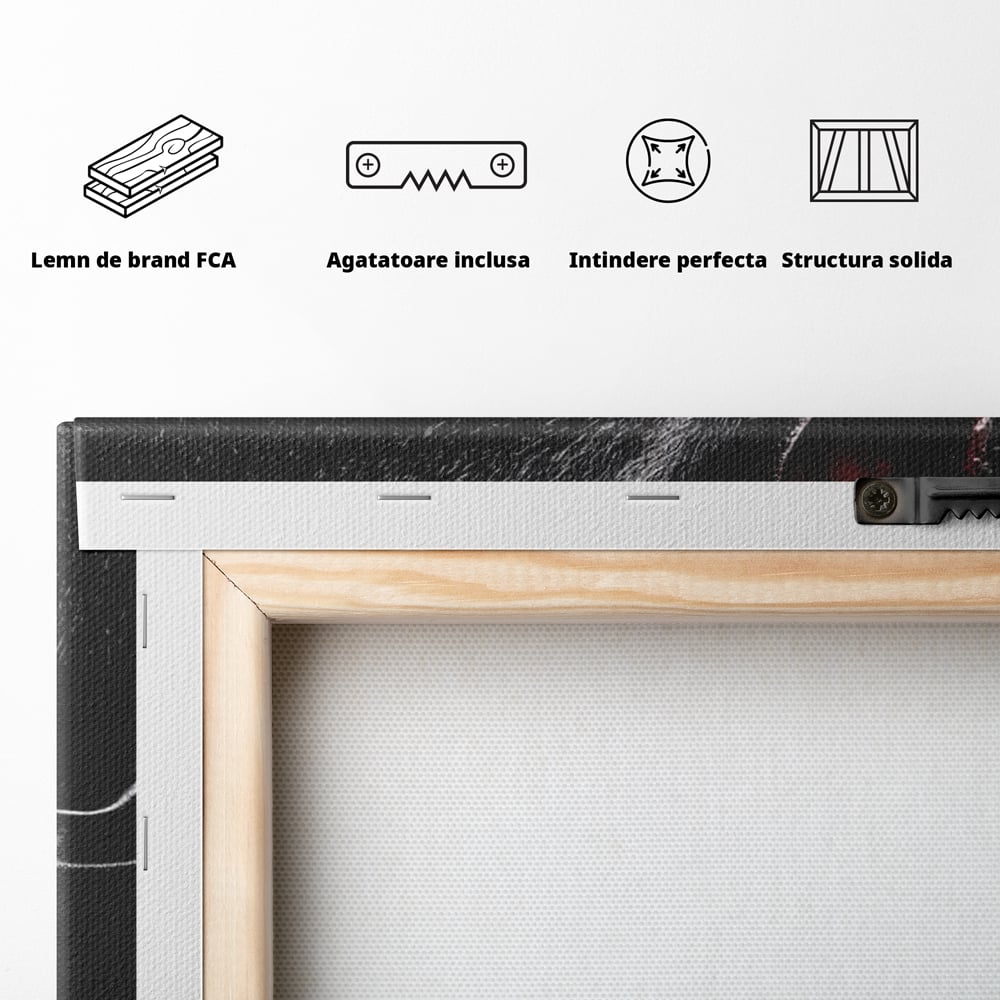 Tablou Canvas Premium, LuxCanva® M1334, Glasul Salbaticiei, Strigat, Colti, Furie, Gorila, Expresie, Teroare, Bestie, Lanturi, Instinct, Animal, Birou, Living, Camera Copil