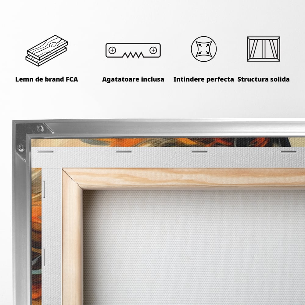 Leinwand Wandkunst Canvas Premium, LuxCanva® M1337, Night Thrill, Mähne, Pferd, Gemälde, Schwarz, Flammen, Galopp, Bewegung, anmutig, wild, Büro, Wohnen, Kinderzimmer
