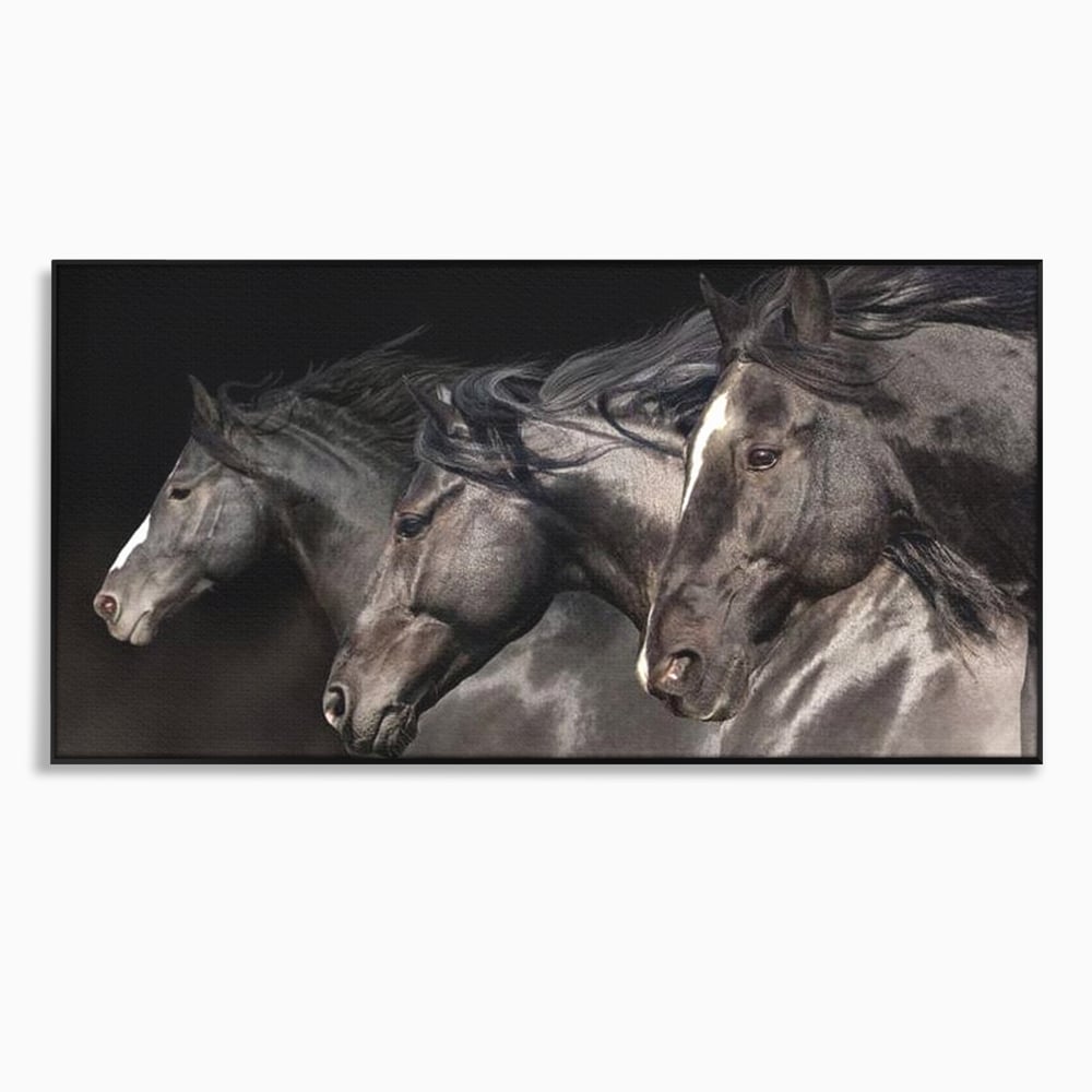 Tablou Canvas Premium, LuxCanva® M1345, Tropotul Furtunii, Cai, Animale, Galop, Viteza, Salbaticie, Grup, Armonie, Intunecat, Libertate, Birou, Living, Camera Copil