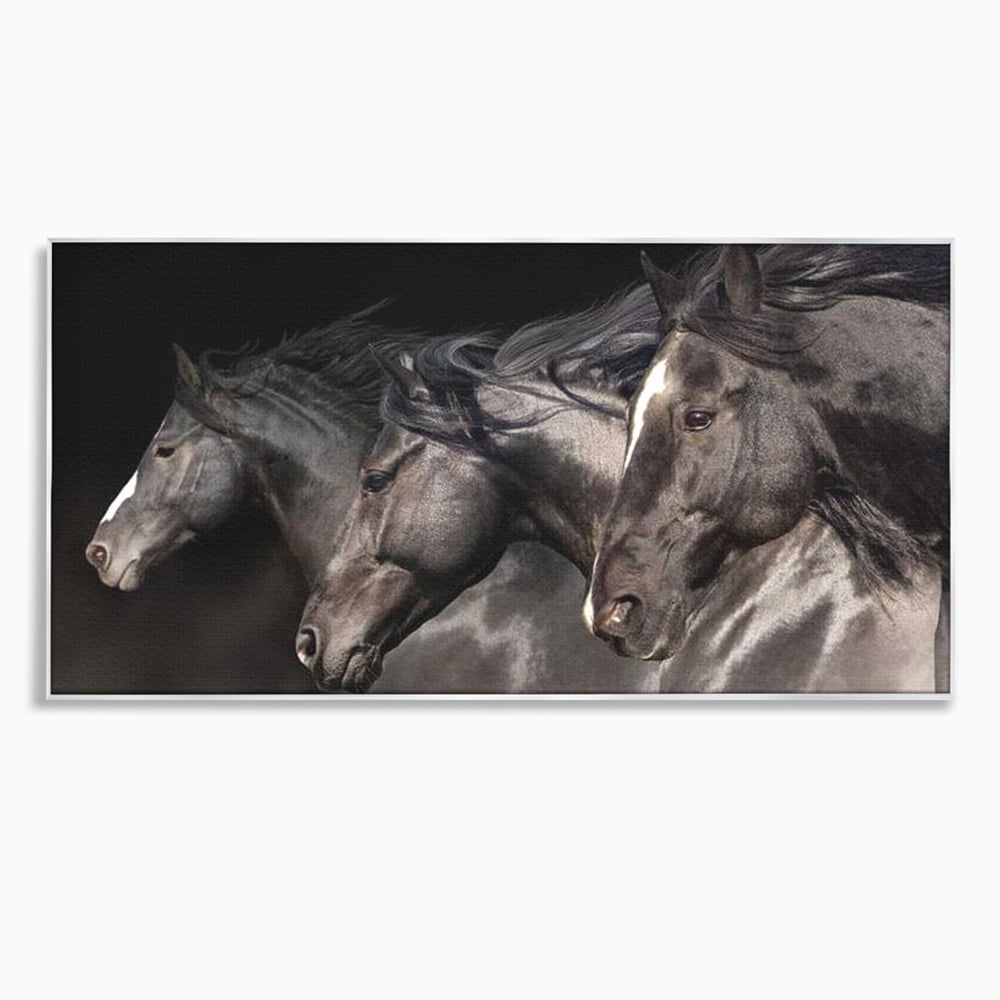 Tablou Canvas Premium, LuxCanva® M1345, Tropotul Furtunii, Cai, Animale, Galop, Viteza, Salbaticie, Grup, Armonie, Intunecat, Libertate, Birou, Living, Camera Copil