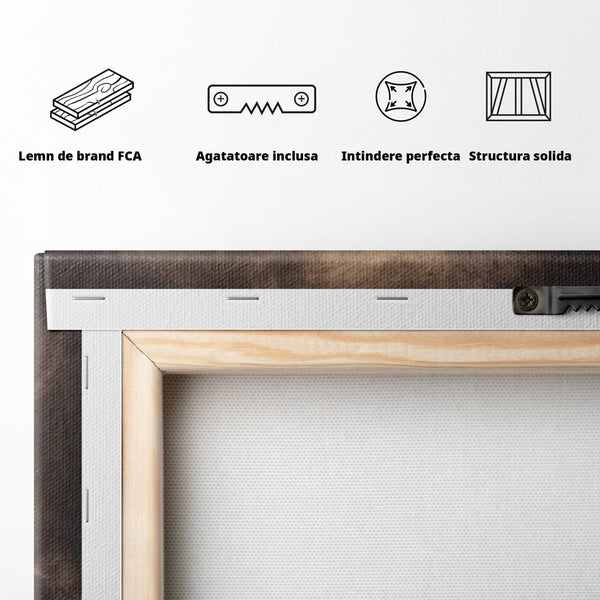 Tablou Canvas Premium, LuxCanva® M1346, Invelis de Praf si Lumina, Pamant, Praf, Lumina, Viteza, Energie, Cal, Animal, Copite, Salbaticie, Birou, Living, Camera Copil