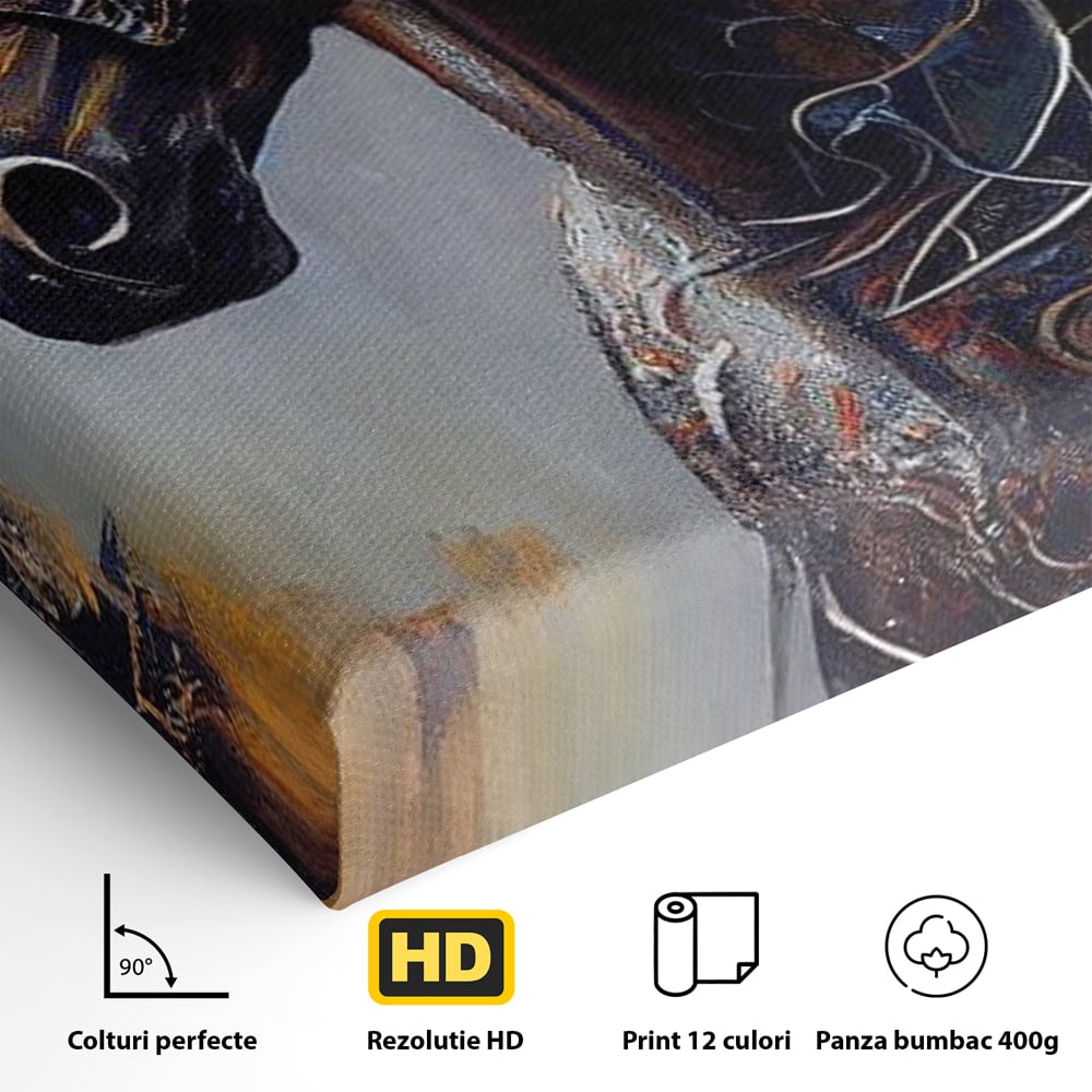 Tablou Canvas Premium, LuxCanva® M1347, Oglinda Destinului, Portret, Pictura, Armasar, Noblete, Carisma, Modern, Salbatic, Abstract, Birou, Living, Camera Copil