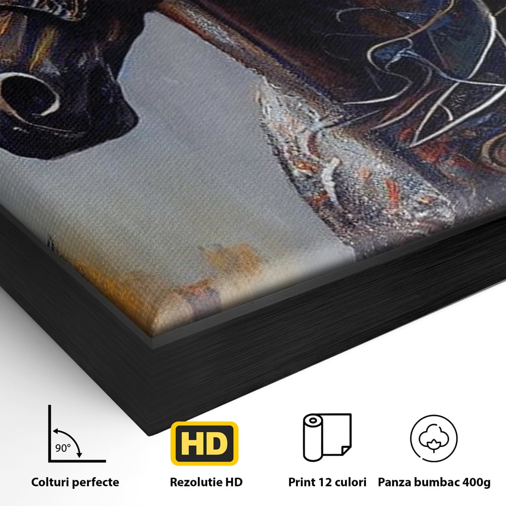 Tablou Canvas Premium, LuxCanva® M1347, Oglinda Destinului, Portret, Pictura, Armasar, Noblete, Carisma, Modern, Salbatic, Abstract, Birou, Living, Camera Copil