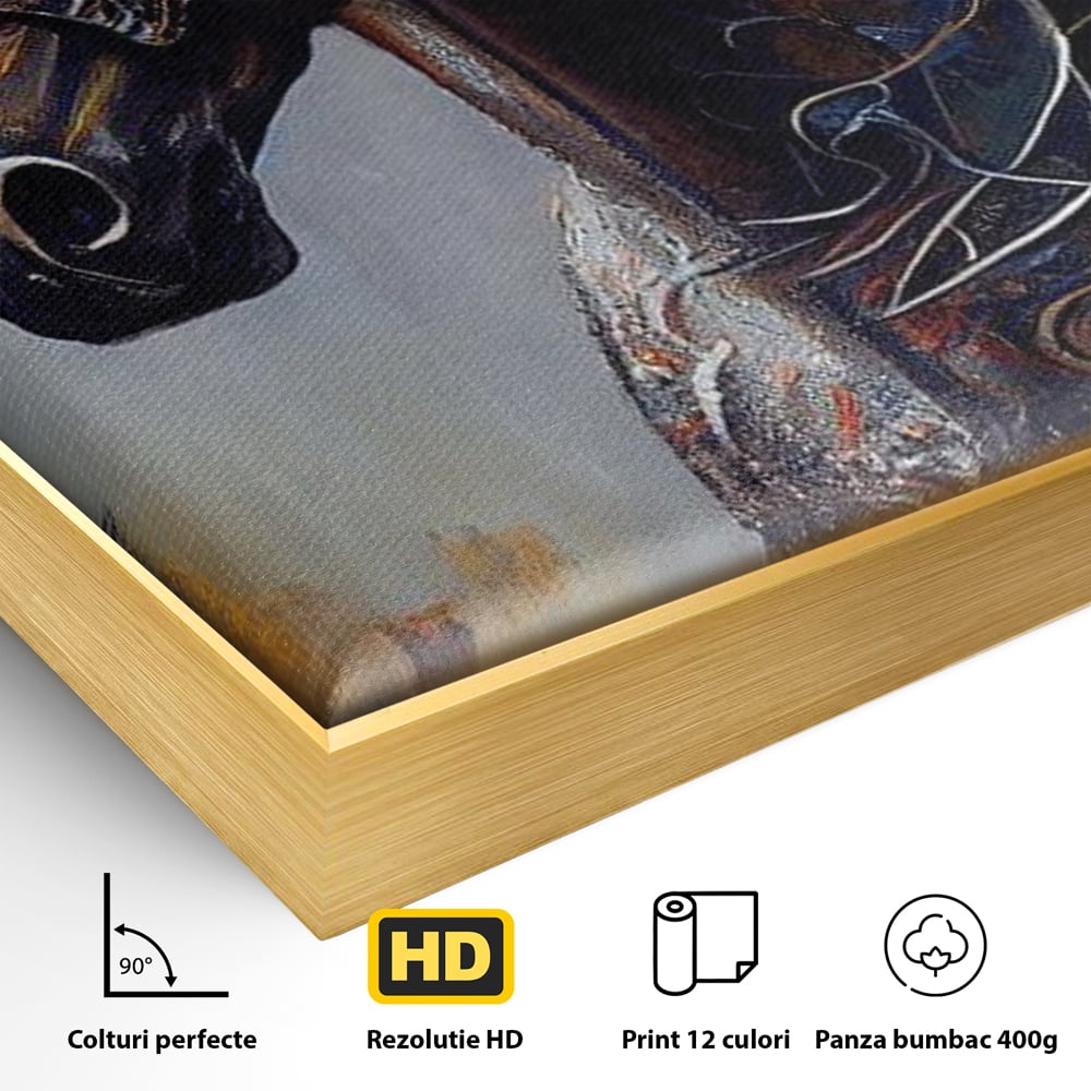 Tablou Canvas Premium, LuxCanva® M1347, Oglinda Destinului, Portret, Pictura, Armasar, Noblete, Carisma, Modern, Salbatic, Abstract, Birou, Living, Camera Copil
