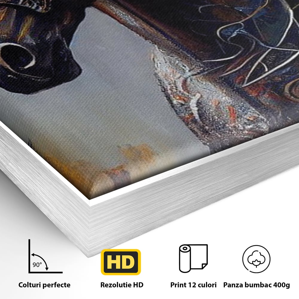 Tablou Canvas Premium, LuxCanva® M1347, Oglinda Destinului, Portret, Pictura, Armasar, Noblete, Carisma, Modern, Salbatic, Abstract, Birou, Living, Camera Copil