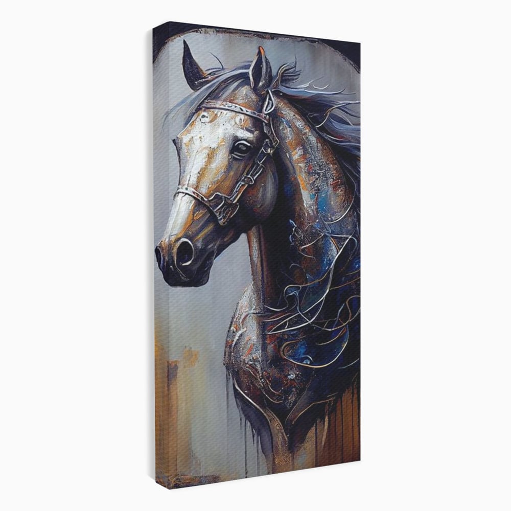 Tablou Canvas Premium, LuxCanva® M1347, Oglinda Destinului, Portret, Pictura, Armasar, Noblete, Carisma, Modern, Salbatic, Abstract, Birou, Living, Camera Copil