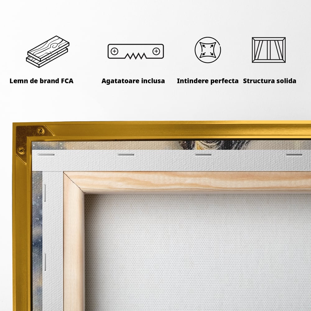 Leinwand Wandkunst Canvas Premium, LuxCanva® M1355, Reise durch den Schneesturm, Pferd, Tier, Winter, Schnee, Sturm, Schnee, Schneesturm, Wind, Licht, Licht, Blick, Malerei, Wild, Büro, Wohnen, Kinderzimmer