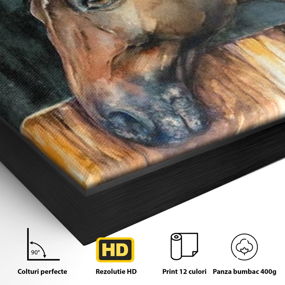 Leinwand Wandkunst Canvas Premium, LuxCanva® M1356, In der Scheune, Scheune, Stall, Rustikal, Ländlich, Holz, Pferd, Frieden, Natur, Frieden, Frieden, Begleiter, Gemälde, Büro, Wohnen, Kinderzimmer
