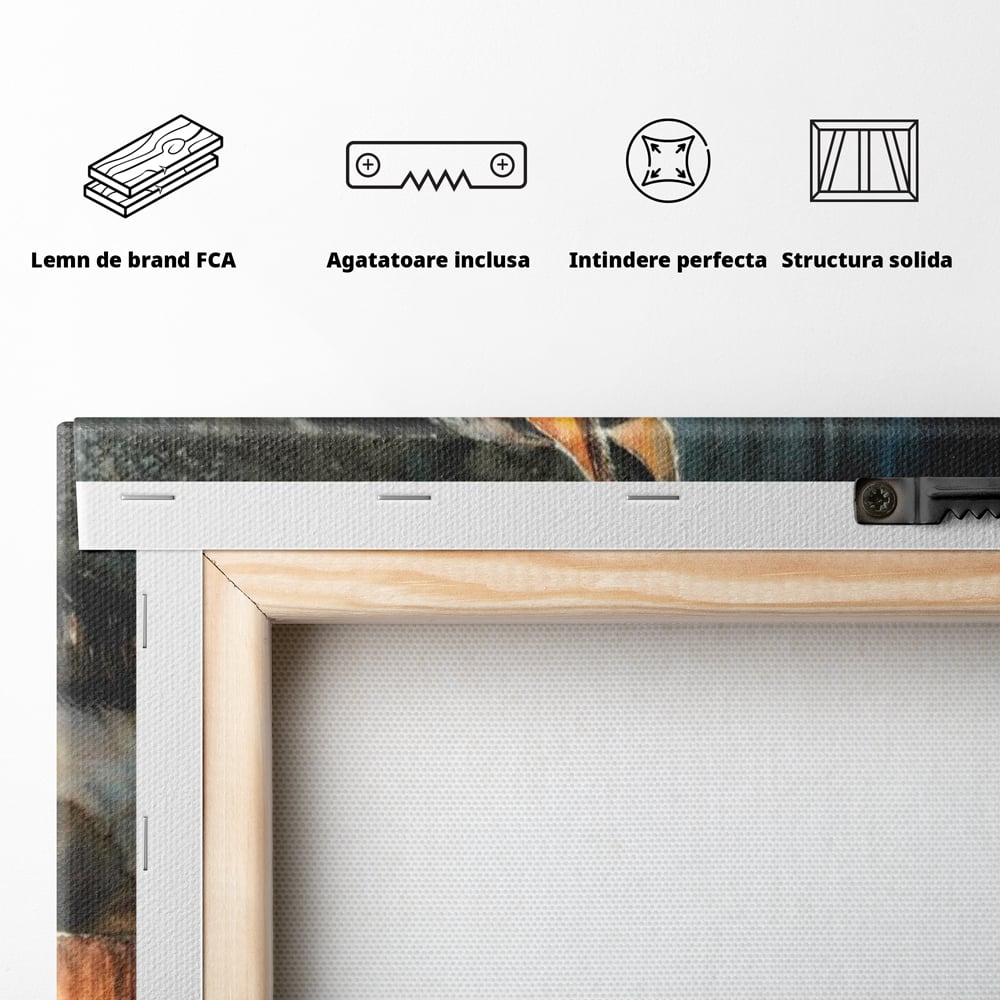 Leinwand Wandkunst Canvas Premium, LuxCanva® M1356, In der Scheune, Scheune, Stall, Rustikal, Ländlich, Holz, Pferd, Frieden, Natur, Frieden, Frieden, Begleiter, Gemälde, Büro, Wohnen, Kinderzimmer
