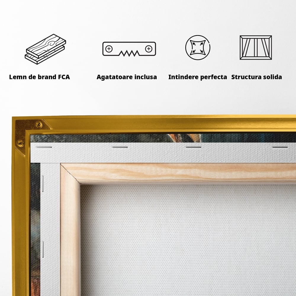 Leinwand Wandkunst Canvas Premium, LuxCanva® M1356, In der Scheune, Scheune, Stall, Rustikal, Ländlich, Holz, Pferd, Frieden, Natur, Frieden, Frieden, Begleiter, Gemälde, Büro, Wohnen, Kinderzimmer