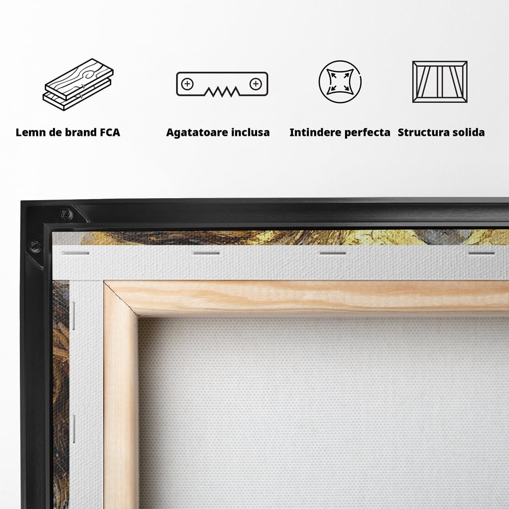 Leinwandbilder Premium, LuxCanva® M1360, Ewige Bindung, Familie, Löwen, Huhn, Liebe, Zärtlichkeit, Schutz, Dynastie, Tiere, Geschwister, königlich, golden, königlich, Malerei, Büro, Wohnen, Kinderzimmer