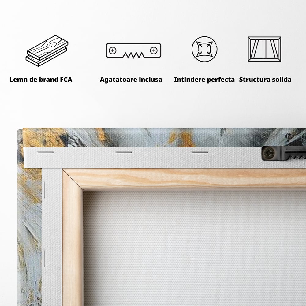 Tablou Canvas Premium, LuxCanva® M1362, Aur si Smarald, Leu, Animal, Jungla, Imparat, Suprem, Nobil, Puternic, Auriu, Stralucire, Verde, Privire, Portret, Birou, Living, Camera Copil