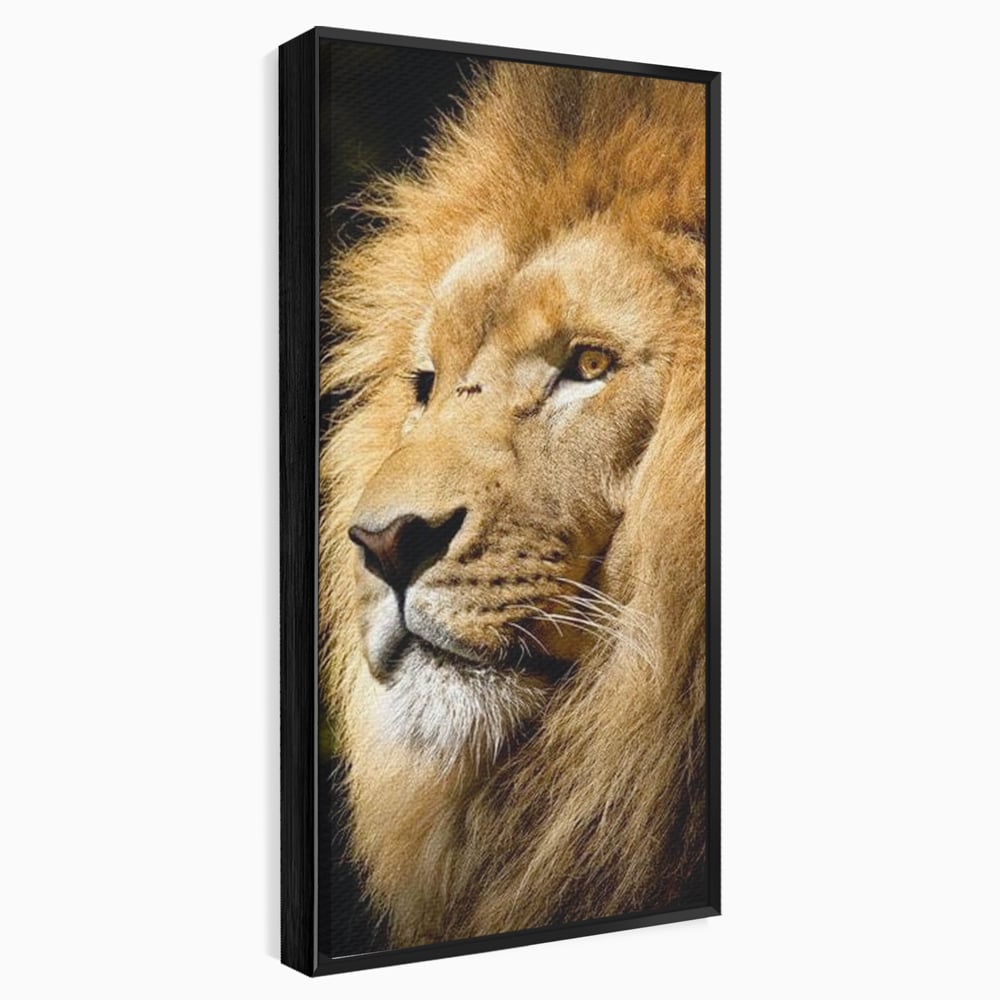 Tablou Canvas Premium, LuxCanva® M1367, Farmec Imperial, Leu, Animal, Rege, Maretie, Intelepciune, Forta, Lumina, Profil, Portret, Viziune, Respect, Birou, Living, Camera Copil