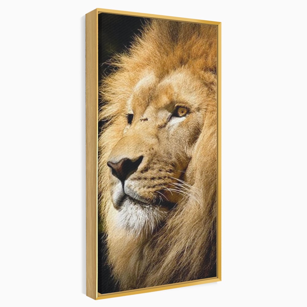 Tablou Canvas Premium, LuxCanva® M1367, Farmec Imperial, Leu, Animal, Rege, Maretie, Intelepciune, Forta, Lumina, Profil, Portret, Viziune, Respect, Birou, Living, Camera Copil