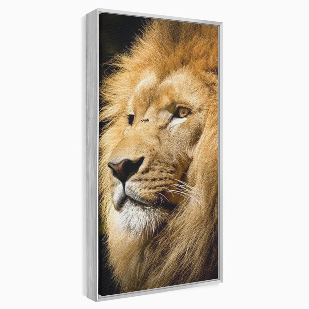 Tablou Canvas Premium, LuxCanva® M1367, Farmec Imperial, Leu, Animal, Rege, Maretie, Intelepciune, Forta, Lumina, Profil, Portret, Viziune, Respect, Birou, Living, Camera Copil