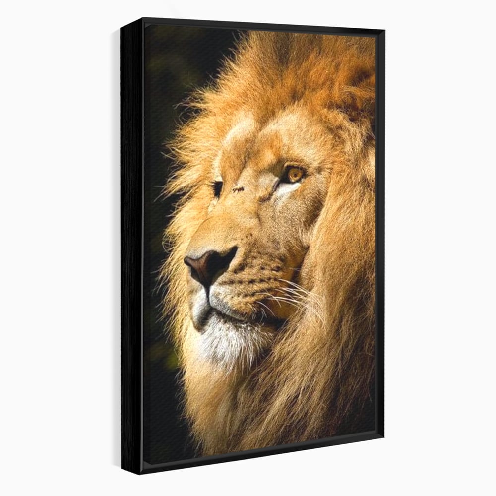 Tablou Canvas Premium, LuxCanva® M1367, Farmec Imperial, Leu, Animal, Rege, Maretie, Intelepciune, Forta, Lumina, Profil, Portret, Viziune, Respect, Birou, Living, Camera Copil