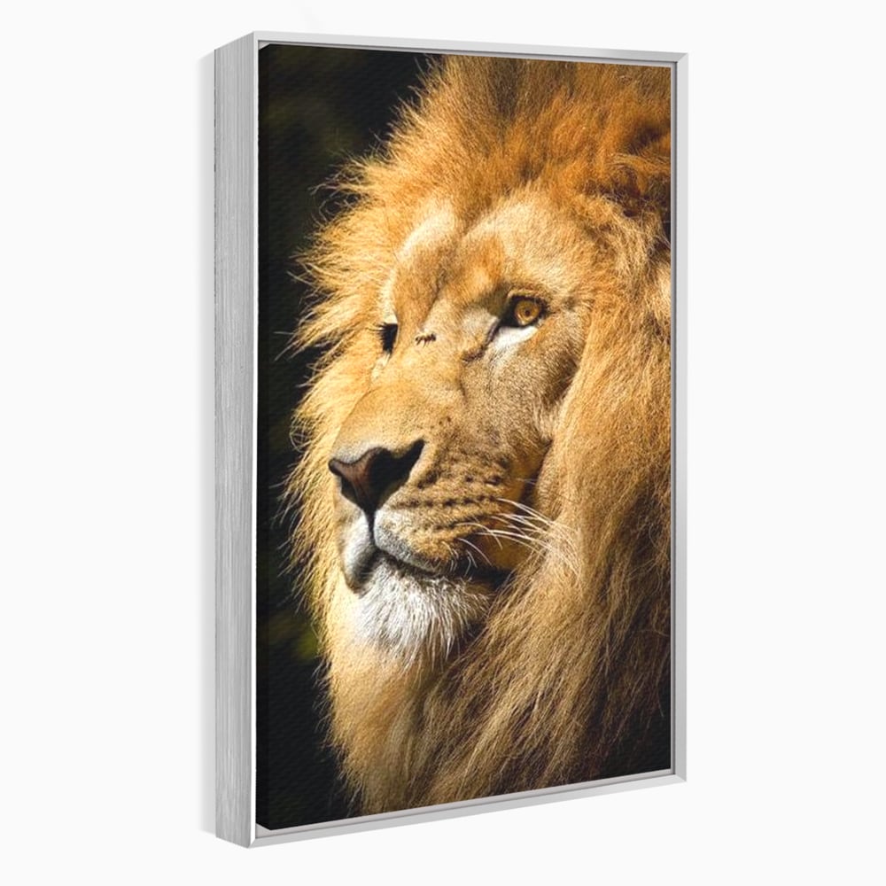 Tablou Canvas Premium, LuxCanva® M1367, Farmec Imperial, Leu, Animal, Rege, Maretie, Intelepciune, Forta, Lumina, Profil, Portret, Viziune, Respect, Birou, Living, Camera Copil