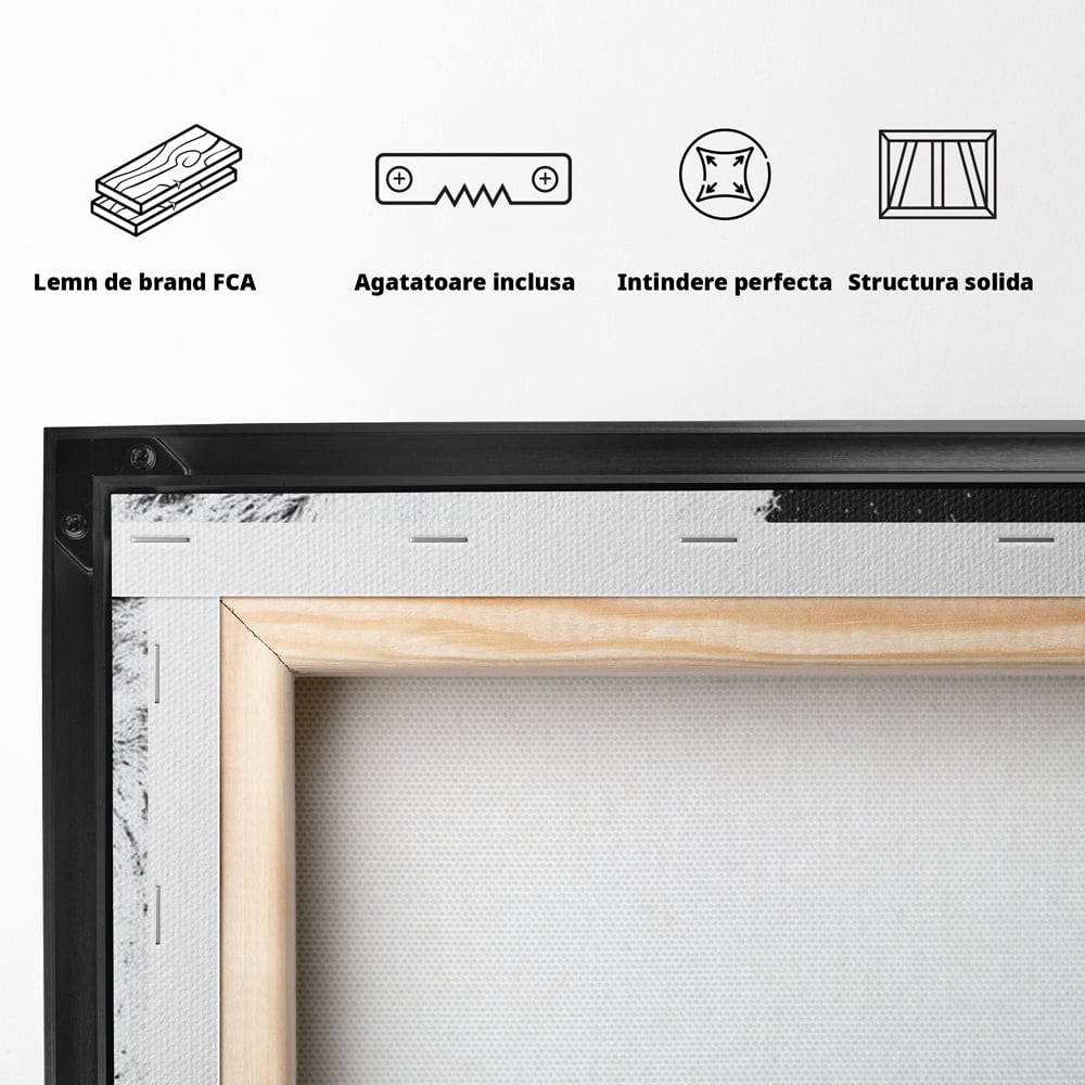 Premium-Leinwandkunst, LuxCanva® M1371, Königin des Dschungels, Löwin, Schwarz-Weiß, Malerei, Abstrakt, Abstrakt, Portrait, Profil, Vision, Reinheit, Edel, Büro, Wohnen, Kinderzimmer