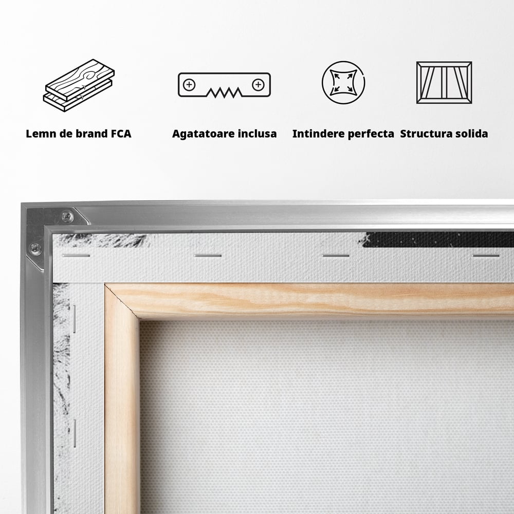 Premium-Leinwandkunst, LuxCanva® M1371, Königin des Dschungels, Löwin, Schwarz-Weiß, Malerei, Abstrakt, Abstrakt, Portrait, Profil, Vision, Reinheit, Edel, Büro, Wohnen, Kinderzimmer