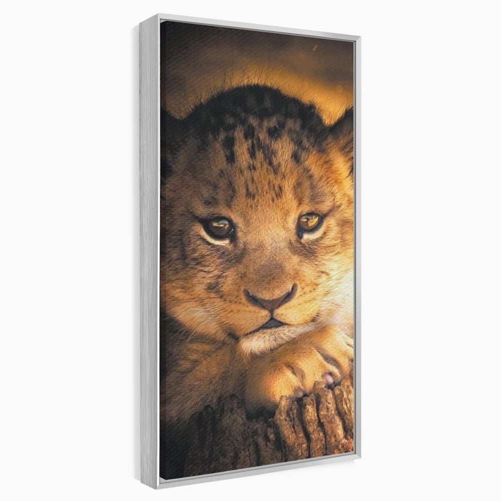 Leinwandbilder Premium, LuxCanva® M1377, Kleiner König, Erbe, Dynastie, Huhn, Löwe, Unschuld, Kindheit, Portrait, Licht, Sonnenaufgang, Büro, Wohnen, Kinderzimmer