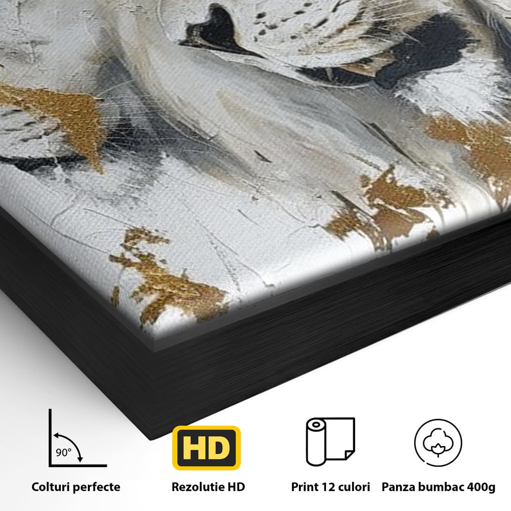Tablou Canvas Premium, LuxCanva® M1378, Regele si Regina Junglei, Lei, Cuplu, Legatura, Pereche, Animale, Jungla, Iubire, Splendoare, Eleganta, Birou, Living, Camera Copil
