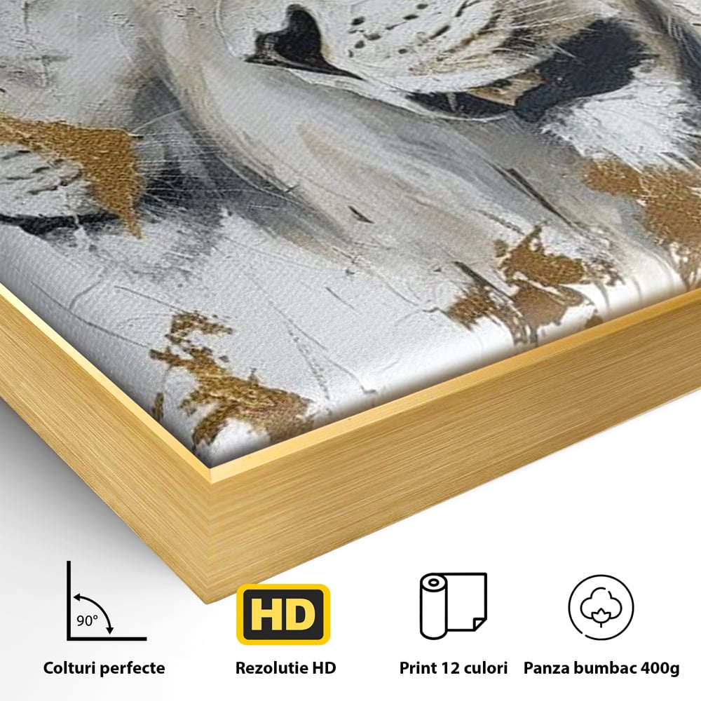 Tablou Canvas Premium, LuxCanva® M1378, Regele si Regina Junglei, Lei, Cuplu, Legatura, Pereche, Animale, Jungla, Iubire, Splendoare, Eleganta, Birou, Living, Camera Copil