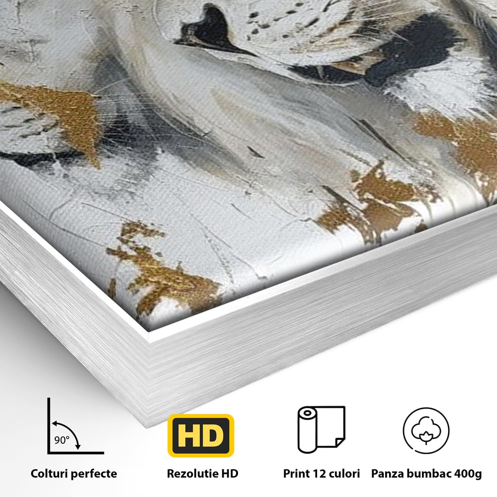 Tablou Canvas Premium, LuxCanva® M1378, Regele si Regina Junglei, Lei, Cuplu, Legatura, Pereche, Animale, Jungla, Iubire, Splendoare, Eleganta, Birou, Living, Camera Copil