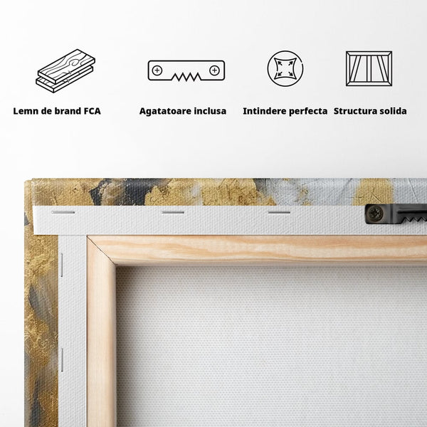 Tablou Canvas Premium, LuxCanva® M1378, Regele si Regina Junglei, Lei, Cuplu, Legatura, Pereche, Animale, Jungla, Iubire, Splendoare, Eleganta, Birou, Living, Camera Copil