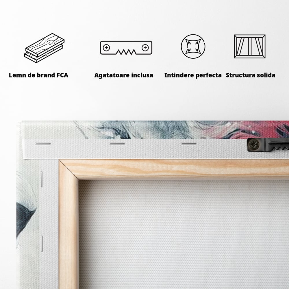 Leinwand Premium Canvas Wandkunst, LuxCanva® M1381, Royal Twilight, Rosa, Anmutig, Profil, Löwe, Portrait, Abstrakt, Mythisch, Mythisch, Sidef, Traum, Majestätisch, Büro, Wohnen, Kinderzimmer
