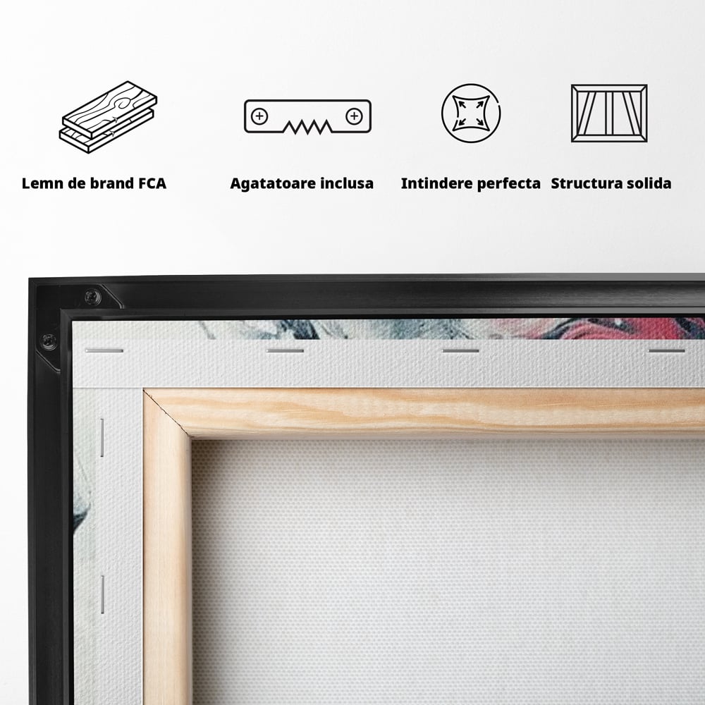 Leinwand Premium Canvas Wandkunst, LuxCanva® M1381, Royal Twilight, Rosa, Anmutig, Profil, Löwe, Portrait, Abstrakt, Mythisch, Mythisch, Sidef, Traum, Majestätisch, Büro, Wohnen, Kinderzimmer