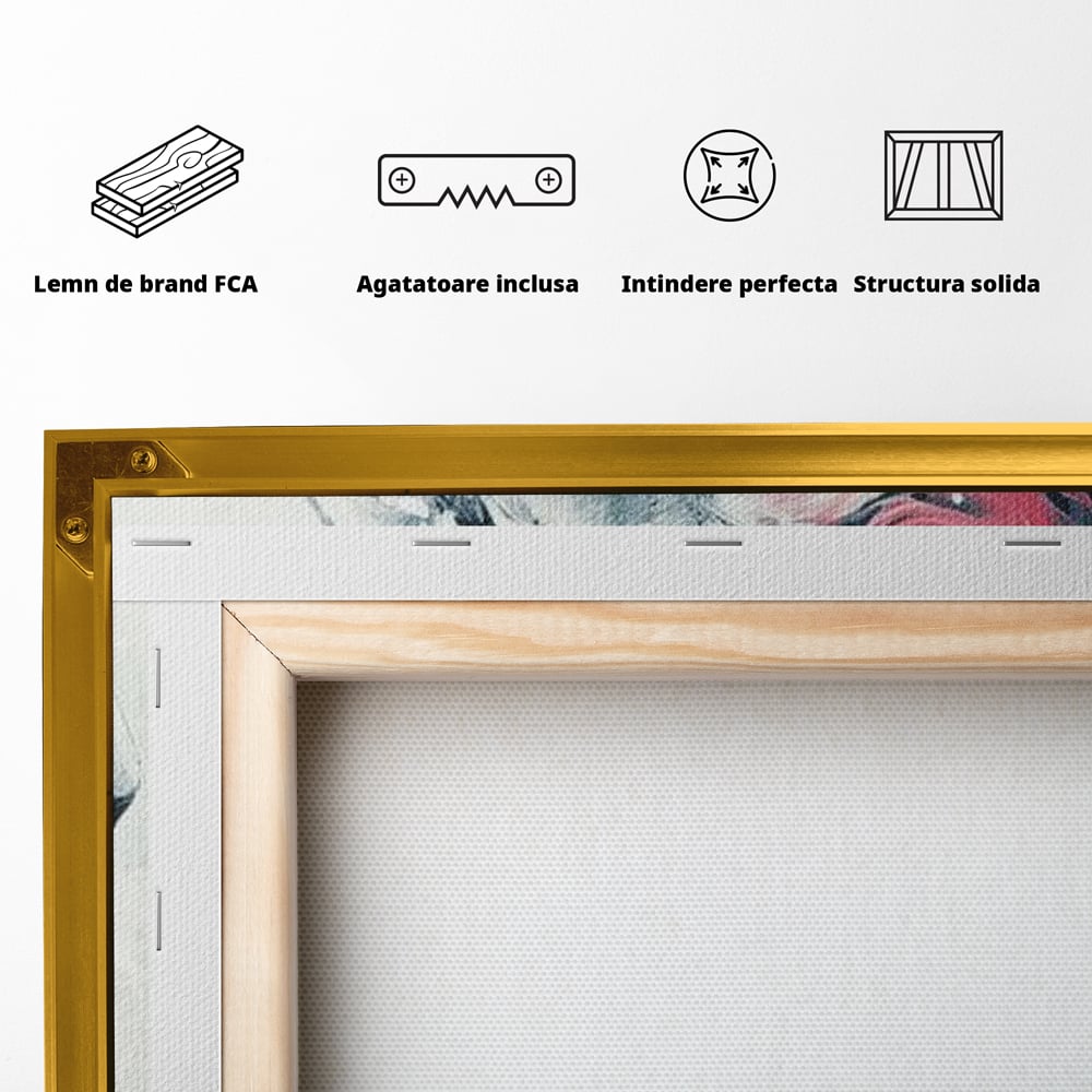 Leinwand Premium Canvas Wandkunst, LuxCanva® M1381, Royal Twilight, Rosa, Anmutig, Profil, Löwe, Portrait, Abstrakt, Mythisch, Mythisch, Sidef, Traum, Majestätisch, Büro, Wohnen, Kinderzimmer