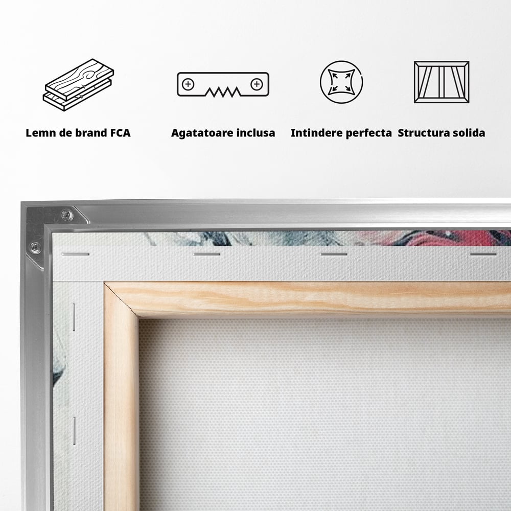 Leinwand Premium Canvas Wandkunst, LuxCanva® M1381, Royal Twilight, Rosa, Anmutig, Profil, Löwe, Portrait, Abstrakt, Mythisch, Mythisch, Sidef, Traum, Majestätisch, Büro, Wohnen, Kinderzimmer