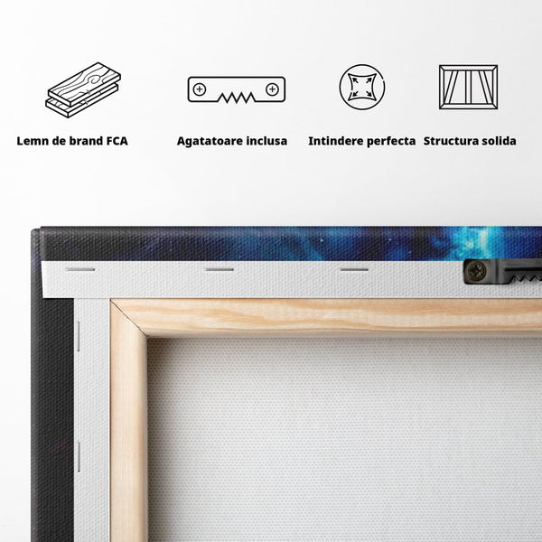 Leinwandbilder Premium, LuxCanva® M1390, Begegnung mit dem Unendlichen, Blitz, Halbmond, Universum, Sterne, Sonnenuntergang, Mond, Sonnenuntergang, Mond, Mond, Himmel, Mysterium, Geist, Geist, Magie, Büro, Wohnen, Kinderzimmer