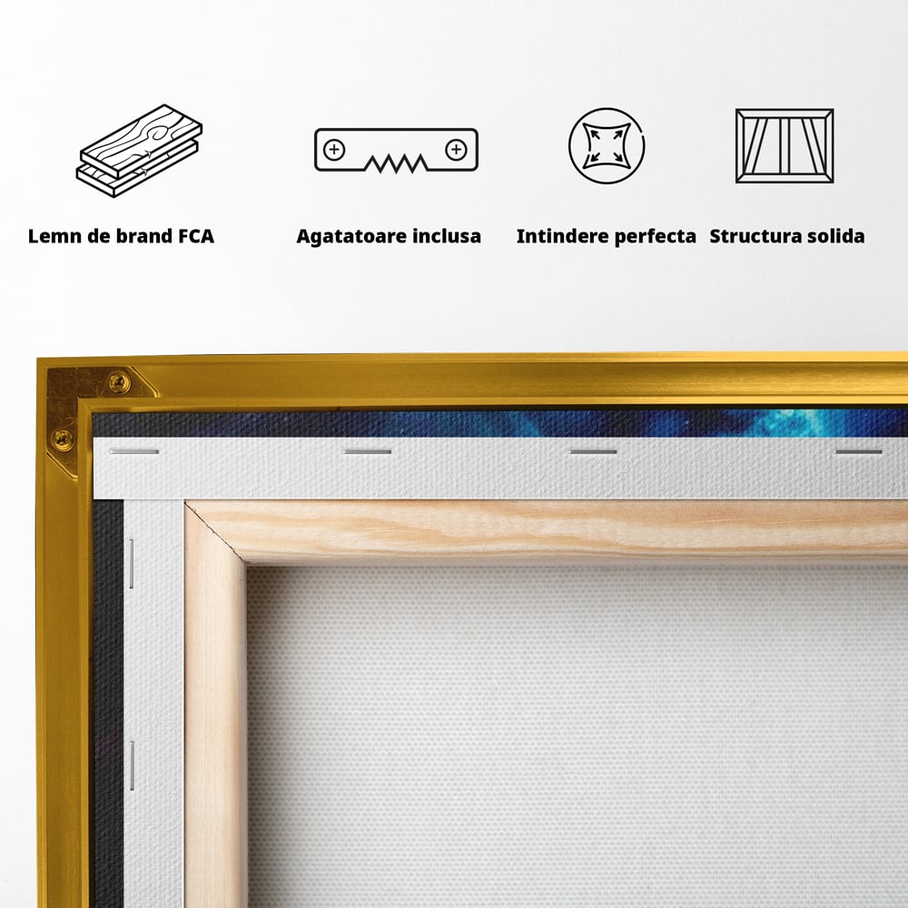 Leinwandbilder Premium, LuxCanva® M1390, Begegnung mit dem Unendlichen, Blitz, Halbmond, Universum, Sterne, Sonnenuntergang, Mond, Sonnenuntergang, Mond, Mond, Himmel, Mysterium, Geist, Geist, Magie, Büro, Wohnen, Kinderzimmer