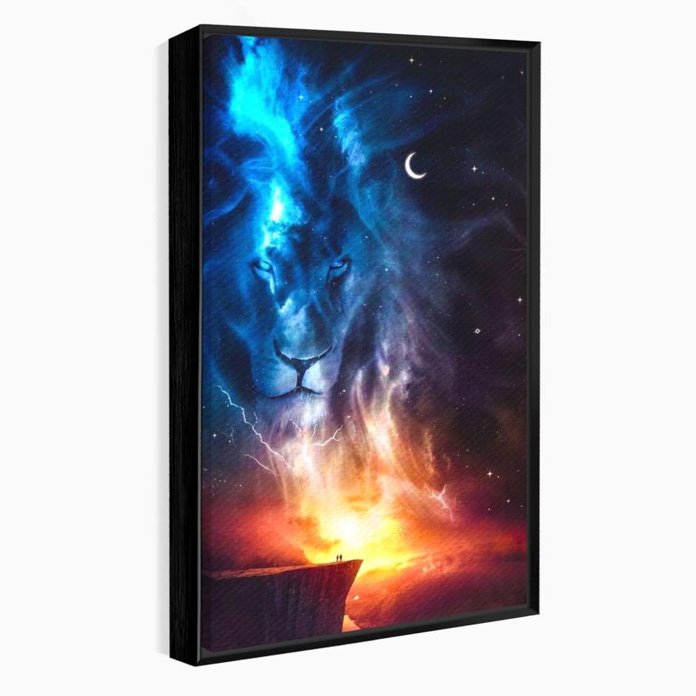 Leinwandbilder Premium, LuxCanva® M1390, Begegnung mit dem Unendlichen, Blitz, Halbmond, Universum, Sterne, Sonnenuntergang, Mond, Sonnenuntergang, Mond, Mond, Himmel, Mysterium, Geist, Geist, Magie, Büro, Wohnen, Kinderzimmer