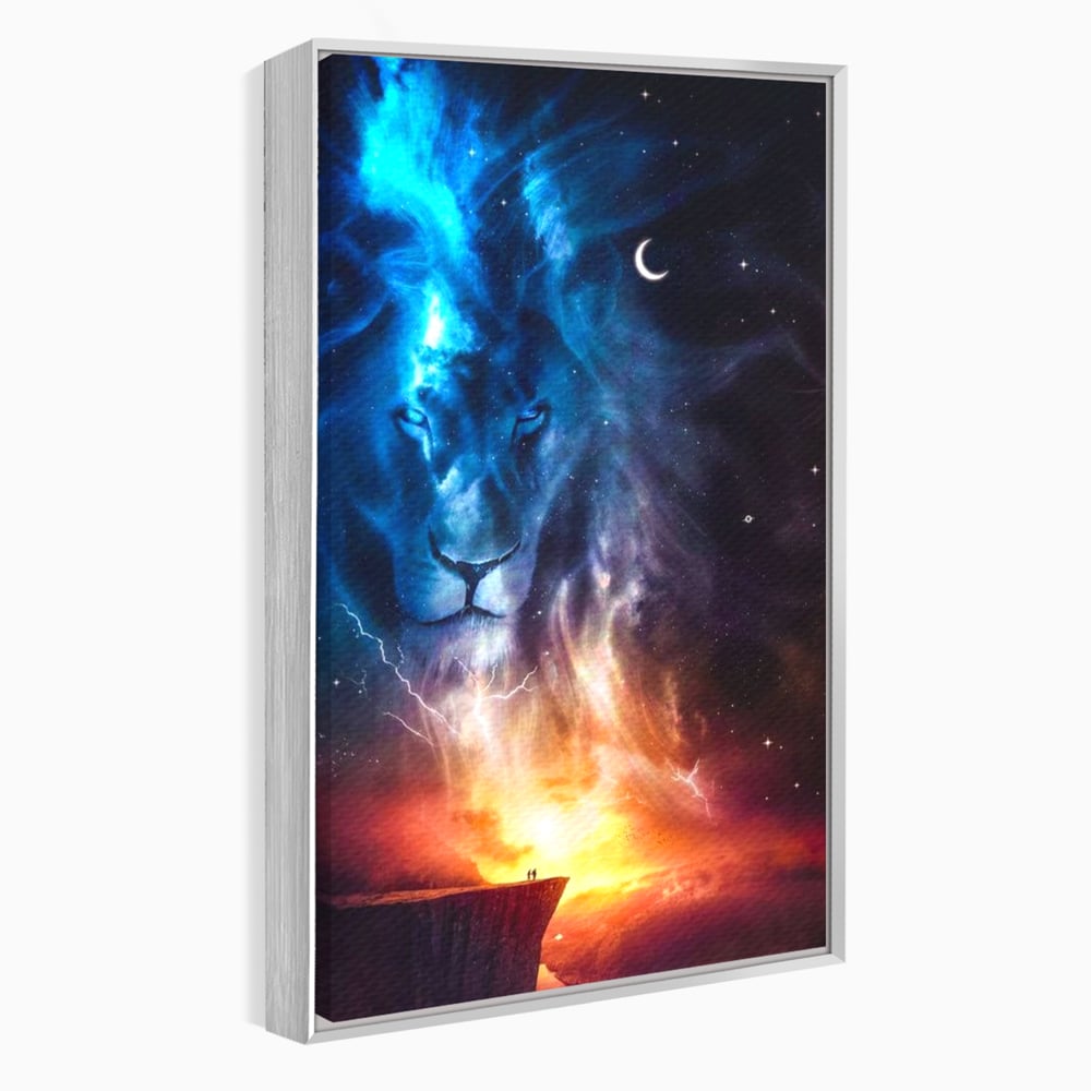 Leinwandbilder Premium, LuxCanva® M1390, Begegnung mit dem Unendlichen, Blitz, Halbmond, Universum, Sterne, Sonnenuntergang, Mond, Sonnenuntergang, Mond, Mond, Himmel, Mysterium, Geist, Geist, Magie, Büro, Wohnen, Kinderzimmer