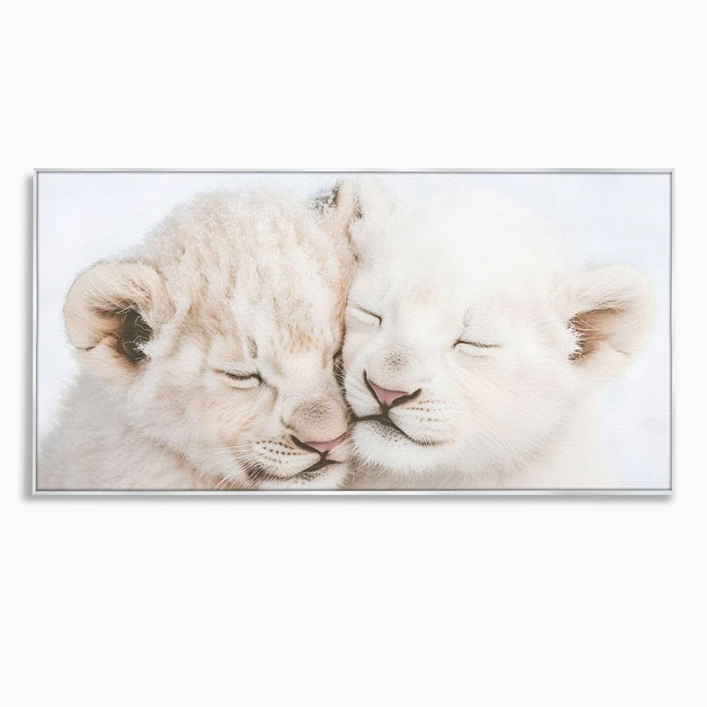 Leinwand Wandkunst Leinwand Wandkunst Premium, LuxCanva® M1395, Sweet Rest, Huhn, Küken, Löwen, Brüder, Schlaf, Unschuld, Reinheit, Reinheit, Umarmung, Traum, flauschig, liebenswert, Büro, Wohnen, Babyzimmer