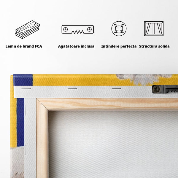 Leinwand Premium Canvas Wandbilder, LuxCanva® M1399, Königliche Komposition, Reinheit, König, Gemälde, Modern, Entspannend, Weisheit, Löwe, Tier, Büro, Wohnen, Kinderzimmer