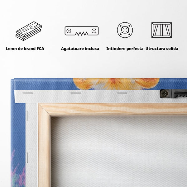 Leinwand Wandkunst Premium, LuxCanva® M1400, Pastell Leinwand Wandkunst, Pastell, Löwe, Tier, Wild, Exotisch, Dschungel, Natur, Natur, Malerei, Vegetation, Gelassenheit, Büro, Wohnen, Kinderzimmer